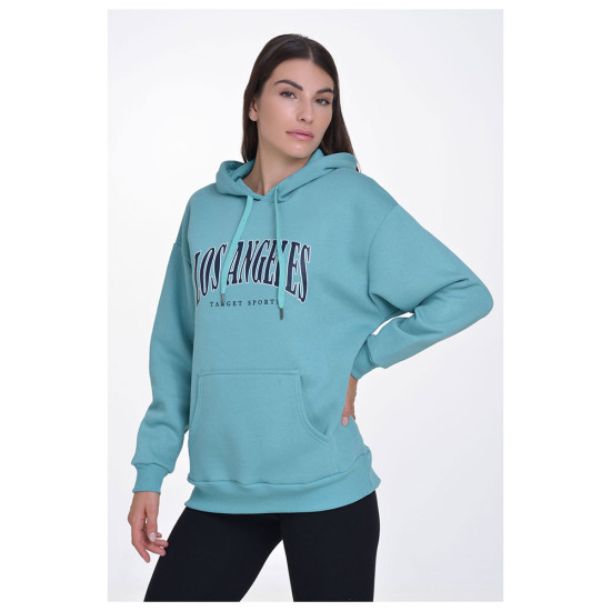 Target Γυναικείο φούτερ Loose Hoodie Fleece "Los Angeles"